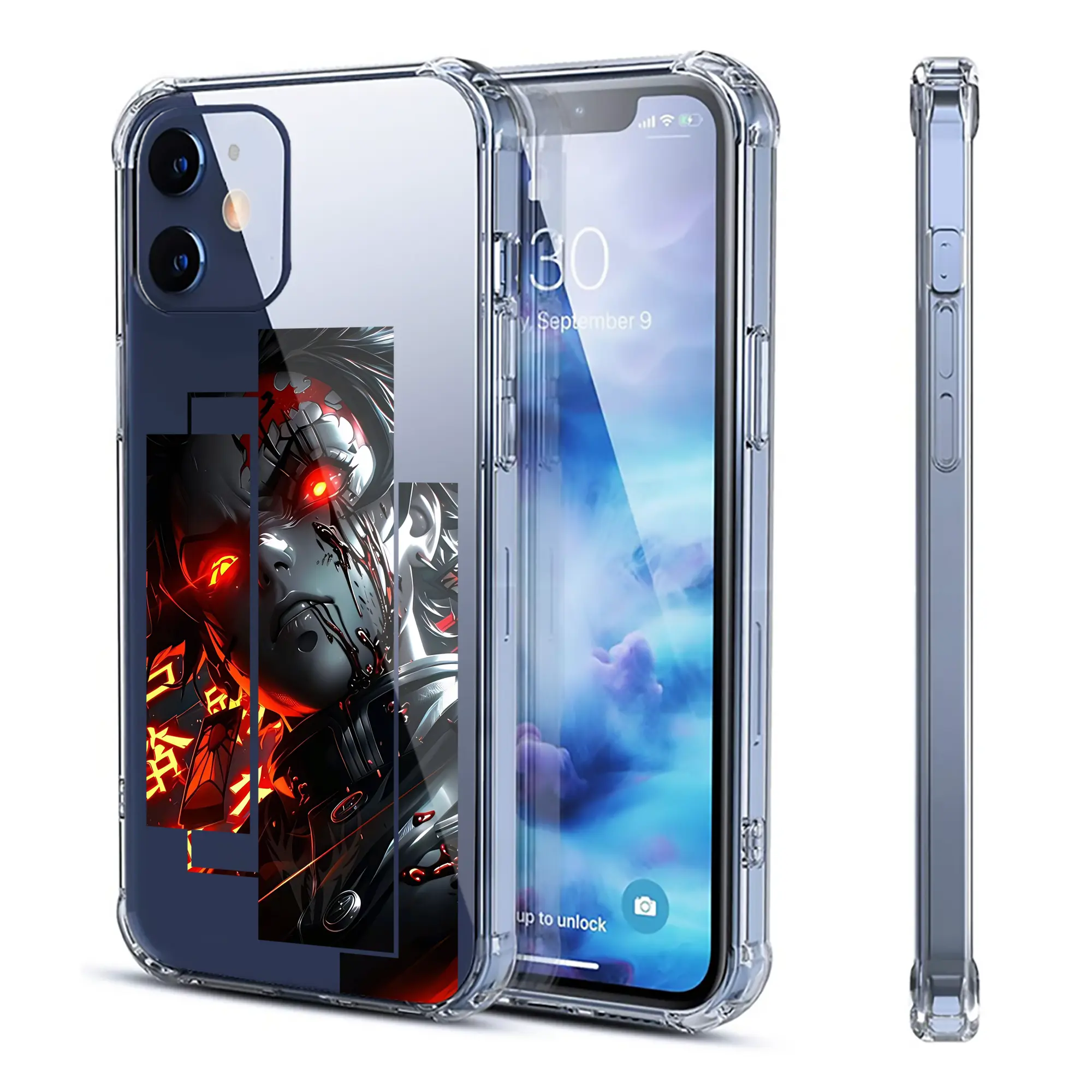 鬼滅の刃 グッズ,竈門 炭治郎 - IPhone 12シリーズ対応 ・ 透明スマホケース ・ クリアソフトケース ・ TPU素材 ・ 耐衝撃 ・ 高密着 ・ 防汚 防指紋 ・ 簡単着脱